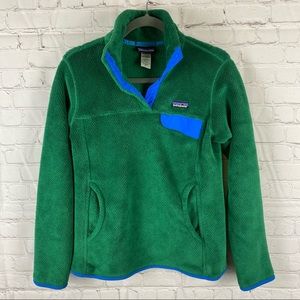 Patagonia Women's Re-Tool Snap-T Fleece Pullover Green Size M
